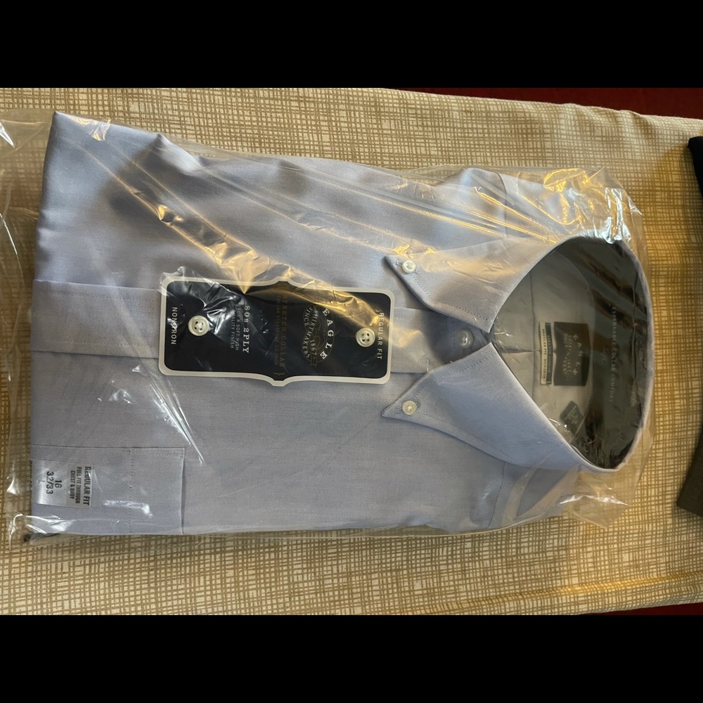 BLUE MENS DRESS SHIRT